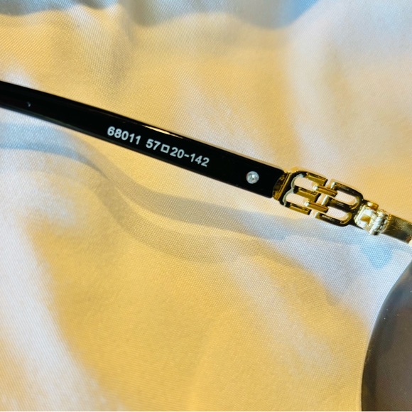 Balenciaga Black and Gold Sunglasses - Picture 4 of 6
